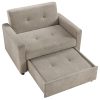 Noah Convertible Sleeper Chair-and-a-Half, Tan