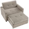 Noah Convertible Sleeper Chair-and-a-Half, Tan