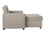 Noah Convertible Sleeper Chair-and-a-Half, Brown