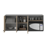 Hasselt Wall Cabinet, Double Door, Glass Cabinet, Rack