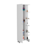 Tuhome Urano Mirror Linen Cabinet with Four Interior Shelves, Five External Shelves, Modern Design for Bathroom, Kitchen, or Bedroom Storage