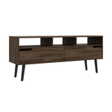 Tuhome Oslo TV Stand for TVs up to 51 Inches with Two Spacious Drawers, Three Open Shelves and Four Sturdy Legs, Modern Media Console with Superior Top and Functional Storage for Living Rooms or Entertainment Spaces