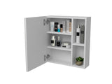 Tuhome Labelle Medicine Cabinet with Mirrored Single Door, Five Internal Shelves, Open Display Storage and Modern Wall-Mounted Design for Organized, Accessible and Stylish Bathroom Essentials Management