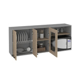 Hasselt Wall Cabinet, Double Door, Glass Cabinet, Rack