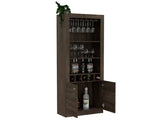Montenegro Bar Cabinet, Double Door Cabinet, Five Cubbies