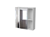 Tuhome Labelle Medicine Cabinet with Mirrored Single Door, Five Internal Shelves, Open Display Storage and Modern Wall-Mounted Design for Organized, Accessible and Stylish Bathroom Essentials Management