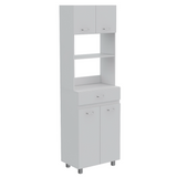 Caribe Microwave Cabinet, Four Legs, One Drawer, Double Door, One Shelf
