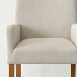 North Modern Linen Upholstered Armchair (Set of 2)