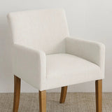 North Modern Linen Upholstered Armchair (Set of 2)