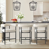 New York 24" Boucle Counter Stool with Arms (1-Piece)