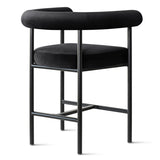 New York 24" Velvet Counter Stool with Arms (Set of 3)