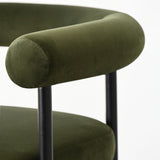 New York 24" Velvet Counter Stool with Arms (1-Piece)