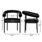 New York Modern Velvet Dining Chair (Set of 4)