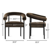 New York Modern Velvet Dining Chair (Set of 2)
