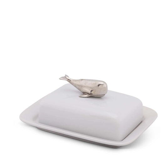 Whale Stoneware Butter dish