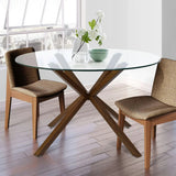 Oliver 39" Modern Round Glass Dining Table