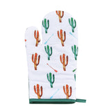 Colorful Cactus Printed Oven Mitt, Set of 5, 2 MOQ