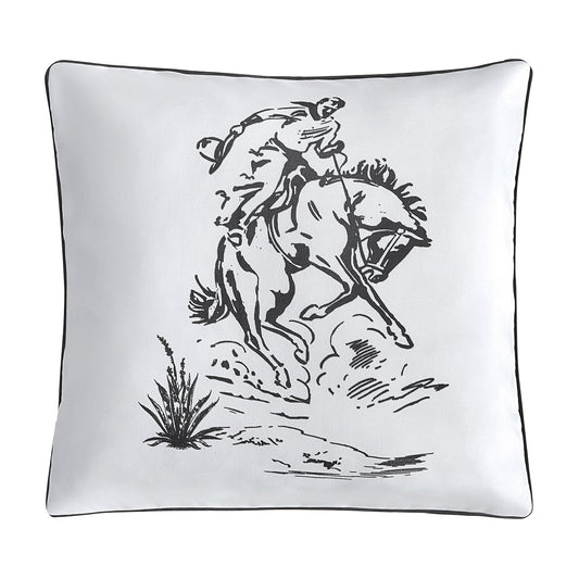 Ranch Life Bronc Rider Indoor/Outdoor Pillow, 2 MOQ