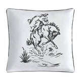 Ranch Life Bronc Rider Indoor/Outdoor Pillow, 2 MOQ