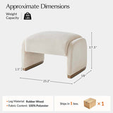 Richard Rounded Modern Design Corduroy Ottoman