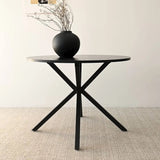 Oliver & Oslo 39" Black Round Dining Table Set for 4 (5-Piece)