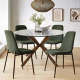 Oliver & Oslo 39" Glass Round Dining Table Set for 4 (5-Piece)