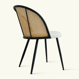 Jules Modern Upholstered Rattan Dining Chair (Set of 4)