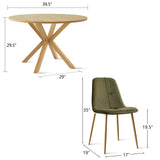 Oliver & Oslo 39" Round Dining Table Set for 4 (5-Piece)