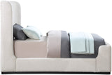Oliver Contemporary Bed in Rich Boucle Fabric with Solid Wood Finish for Elegant Bedroom Style