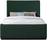 Oliver Contemporary Bed in Rich Boucle Fabric with Solid Wood Finish for Elegant Bedroom Style