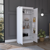 Tuhome Varese Pantry Cabinet with Double Doors, Five Adjustable Shelves, Modern and Elegant Design, Ideal for Kitchen, Dining Room, and Storage Solutions