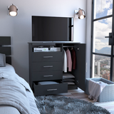 Sierra 4 Drawer Dresser, Single Door Cabinet, One Open Shelf
