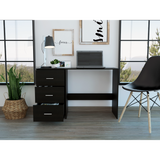 Three-Drawer Writing Desk With Compact Design and Ample Storage