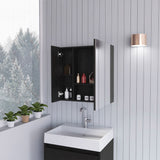 Sines Mirror Medicine Cabinet with Double-Door Mirrored Front, Four Interior Storage Shelves, Minimalist Wall-Mounted Design and Space-Saving Bathroom Organization for Daily Essentials and Modern Home Convenience