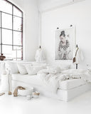 White linen sheet set (4 pcs)