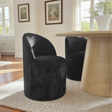 Doris Rolling Upholstered Dining Chair With Castors (Set of 2)