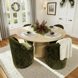 Mia 24" Modern Velvet Counter Stool with Arms (Set of 4)