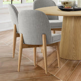 Orchid & Havana 52" Round Natural Dining Table Set for 6 (7-Piece)