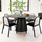 Orchid 60" Oak Round Pedestal Dining Table