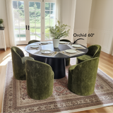 Doris Rolling Upholstered Dining Chair With Castors (Set of 2)