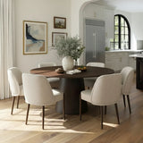 London Upholstered Solid Wood Full Back Dining Chair (Set of 2)