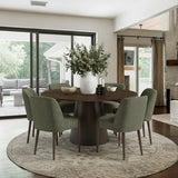 London Upholstered Solid Wood Full Back Dining Chair (Set of 4)