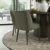 London Upholstered Solid Wood Full Back Dining Chair (Set of 2)
