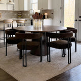 Orchid 60" Oak Round Pedestal Dining Table