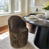 Doris Rolling Upholstered Dining Chair With Castors (Set of 2)