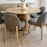 Orchid & Havana 52" Round Natural Dining Table Set for 6 (7-Piece)