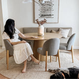 Orchid & Havana 52" Round Natural Dining Table Set for 6 (7-Piece)