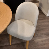 Havana Linen Upholstered Dining Chair with Solid Wood Legs (Set of 8)