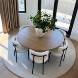 Orchid 60" Oak Round Pedestal Dining Table