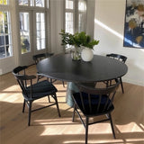 Orchid 60" Oak Round Pedestal Dining Table